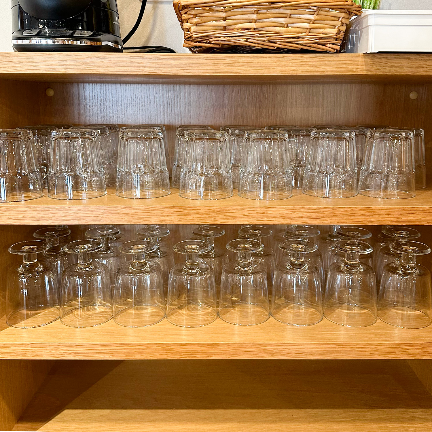 2種類のガラスコップ