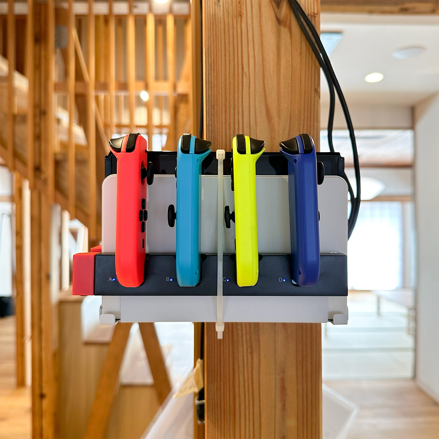 プロジェクターに接続された任天堂Swhitch